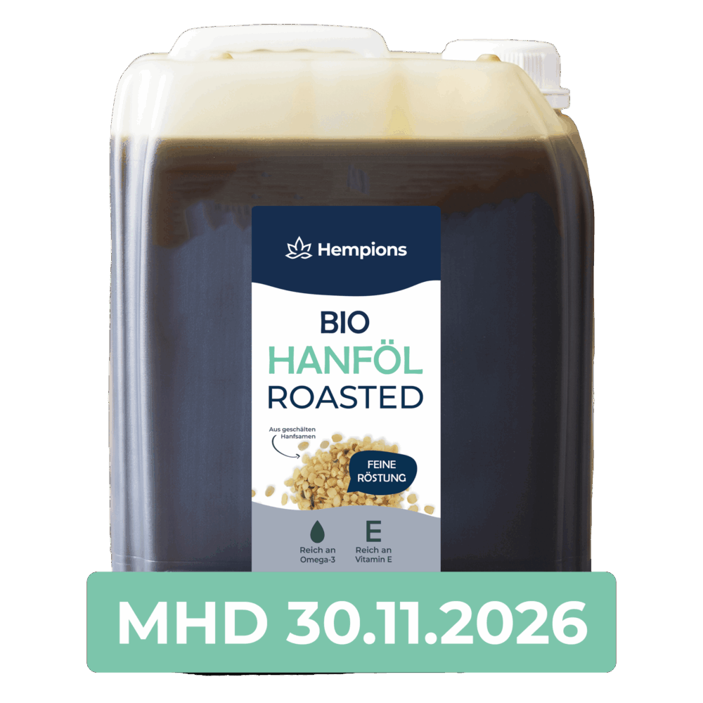Bio Hanföl Roasted - 5 Liter - MHD 30.11.2026