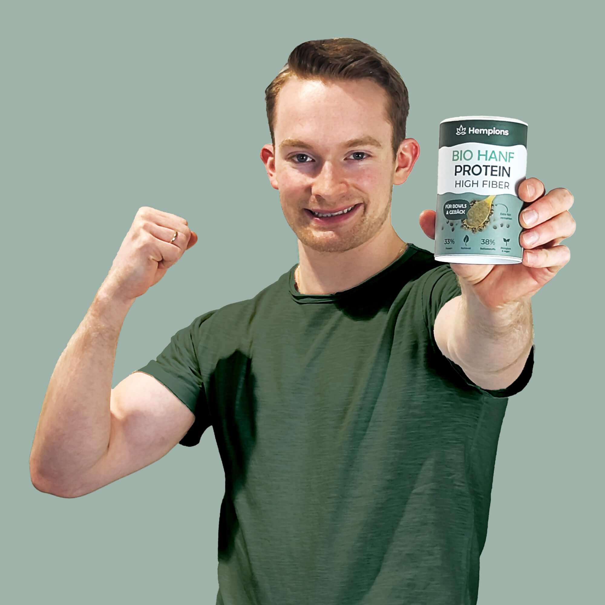 Bio Hanfprotein High Fiber Model Shot