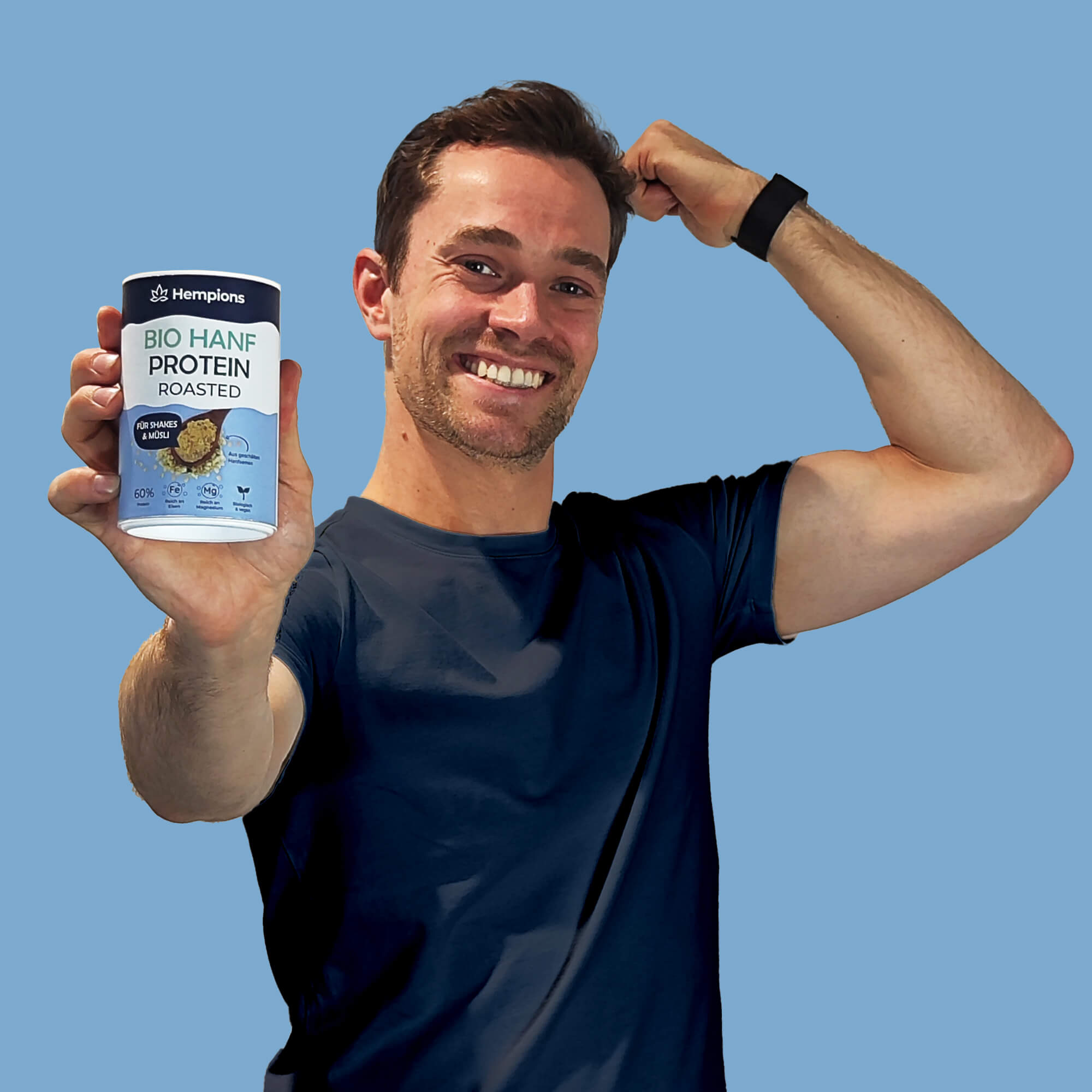 Bio Hanfprotein Roasted Model Shot