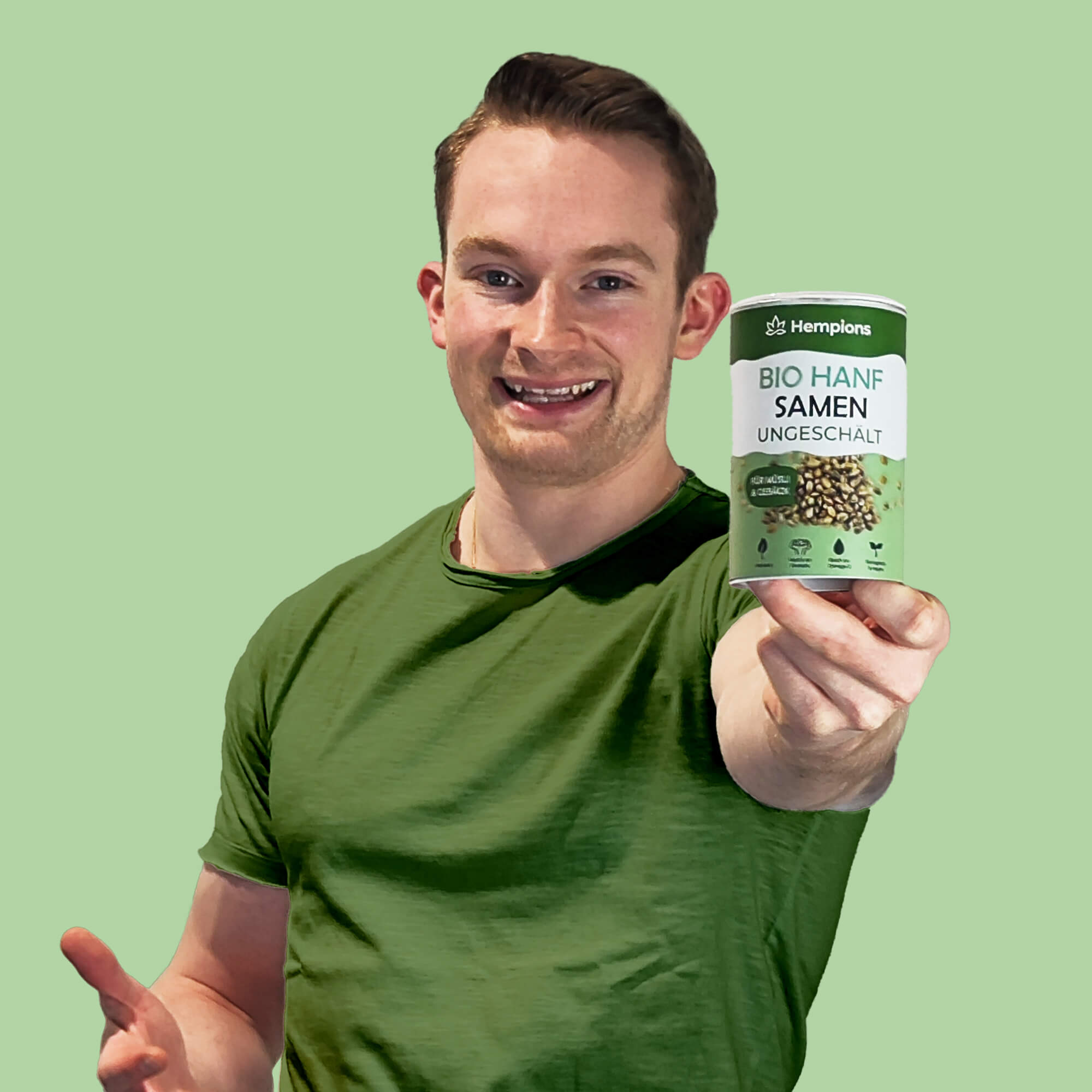 Bio Hanfsamen ungeschaelt Model Shot
